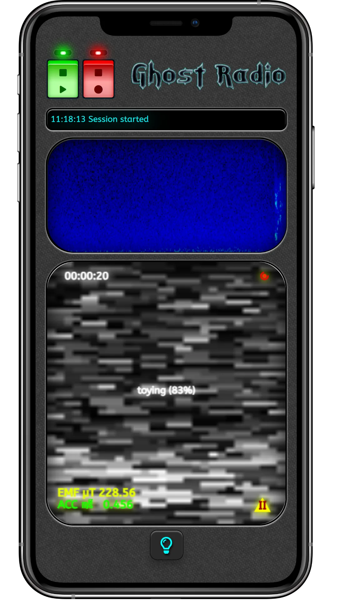 Radioinspelning pågår
